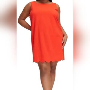 Kate Spade Scalloped Mini Shift Dress Red XL